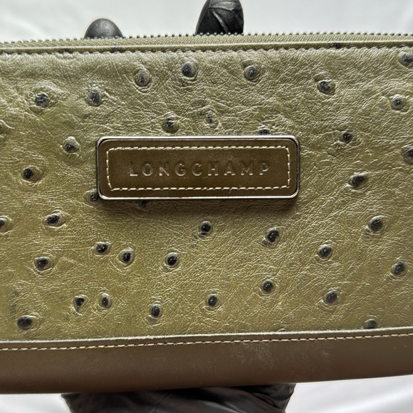 Green ostrich leather wallet - Picture 6 of 8